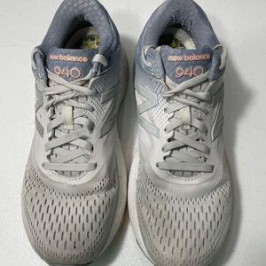 New Balance 940 Gray and Orange Sneakers Size 6.5 SB-45